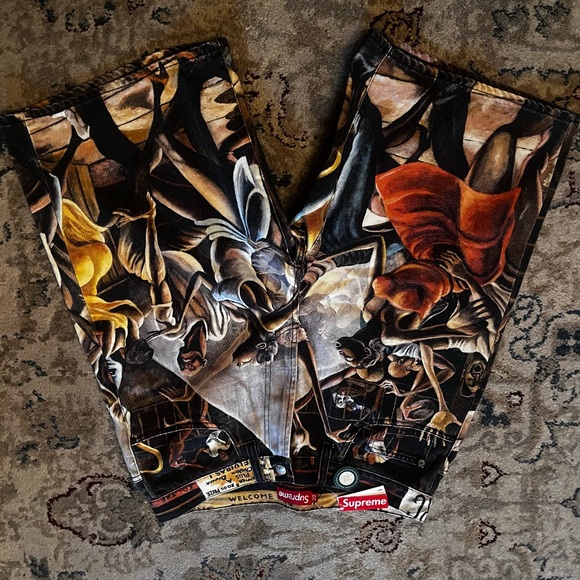 Supreme Multicolor Artistic Print Pants - Picture 1 of 3